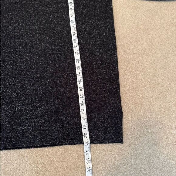 H&M Glitter Evening Black Crew Neck Bishop Sleeve Sweater Dress NWOT Size M - Picture 10 of 12